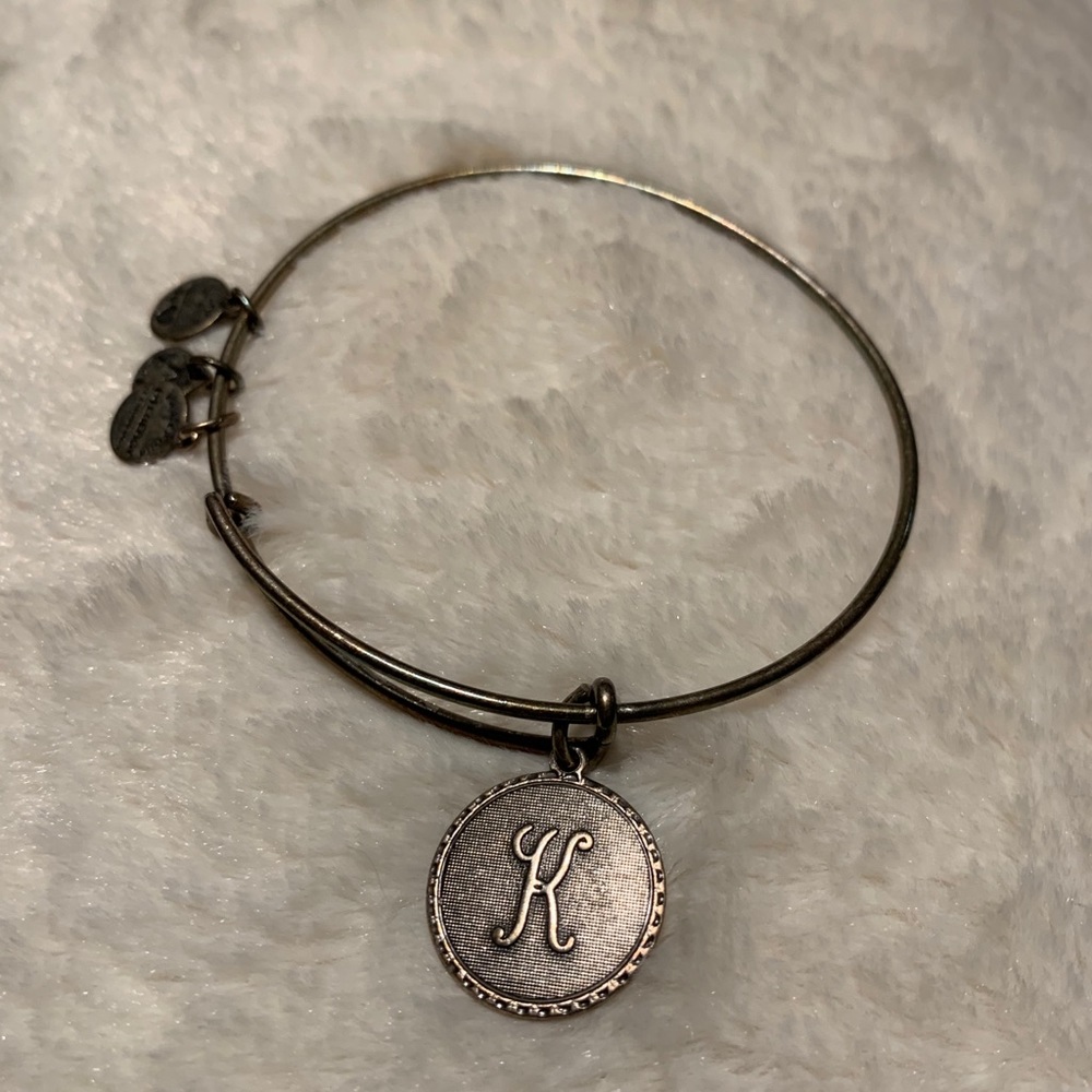 Alex and Ani “K” Silver Bangle